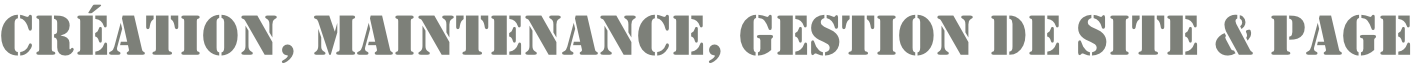 Création, maintenance, gestion de site & page